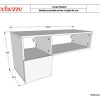 Mesa Flotante Comodin Tv Led Mueble Aéreo 1 Cajon Y Estantes