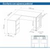 D_835275-MLA85785808684_062025-O.jpg Escritorio Para Oficina Con 3 Cajones 1.20 X 0.70 7911- 7303