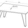 D_836046-MLU76531859778_052024-O.jpg Mesa Ratona Industrial Rectangular Living 90 Cm Color Atakama Con Patas De Hierro Negro Melamina 18mm Mesa Centro Baja Moderna Estilo Loft Fácil Armado Mir090 Dielfe
