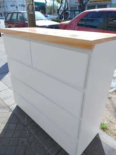 Comoda Chiffonier Cajonera- 5 Cajones- Laqueado Tapa Paraiso