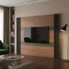 D_838005-MLA95112728708_102025-O.webp Panel Fellicci P750-mn/gf Para Tv De Hasta 60 Pulgadas, Color Marrón Oscuro