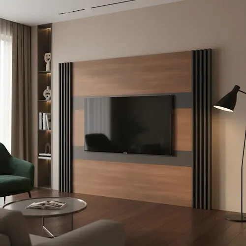 D_838005-MLA95112728708_102025-O.webp Panel Fellicci P750-mn/gf Para Tv De Hasta 60 Pulgadas, Color Marrón Oscuro