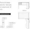 Mesa Escritorio En L, Puesto De Trabajo Derecho Cod. 913