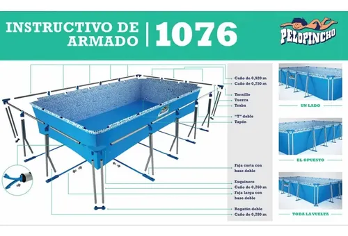 Pileta Pelopincho 1076 Con Capacidad De 8000l 2.25mx4.45m