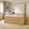 Divan Cama Con Cajones Y Carro Cama. Pino Lustrado Cod. 216