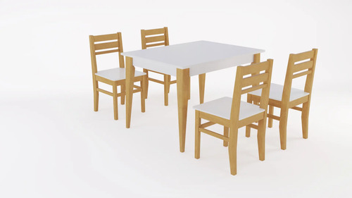 D_840881-MLA79324320999_092024-O.jpg Mesa Comedor Escandinava 1.20 X 90 + 4 Sillas Atlantic- Pino