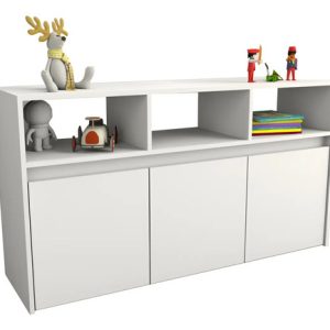 D_840893-MLA95121087652_102025-O.jpg Mueble Organizador De Juguetes Amv Con 3 Contenedores Y Ruedas, Color Everest