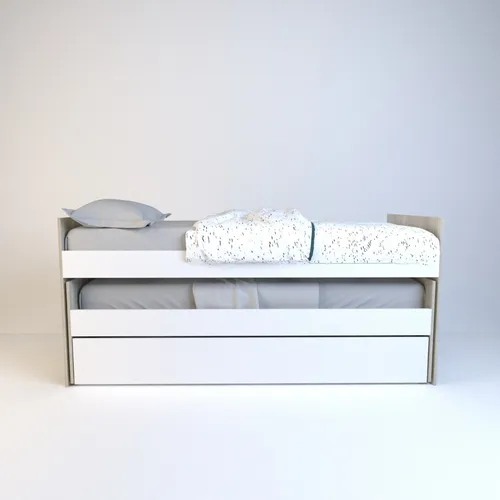 Cama Nido Bicama 1 Plaza 0,80 Mts. Con Carro Cama. Cod. 6457