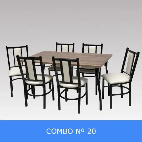 D_841431-MLA31712597204_082019-O.webp Combo Cocina Comedor Mesa Melamina 140 + 6 Sillas Roma C 20