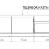Mesa Rack Tv/ Led 80 Niza. 180 X 51 X 35- 2 Ptas, 1 Cajon