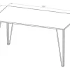 Mesa Comedor Living Cocina Rectangular 1,40mt Industrial Atakama Patas Negras Dielfe