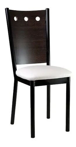 Sillas Caño Reforzado Venecia. Respaldo D Madera