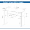 Escritorio Melamina 0.90 Con Cajon- Estante. Piro Oes 090