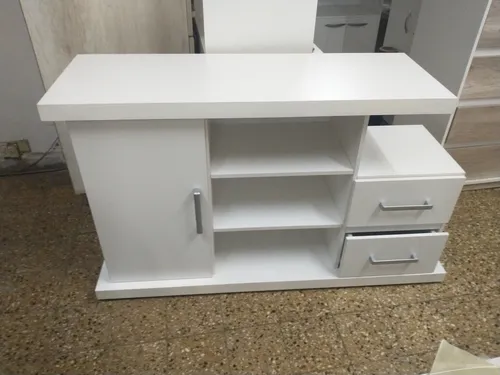 D_844611-MLA47356920025_092021-O.webp Rack Para Tv Led- Ibiza- Melamina- 135 X 80- 2 Cajones 1 Pta