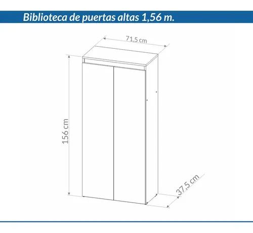 Biblioteca Organizador Oficina 2 Puertas Cod. 7930 155 X 71