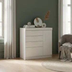 Comoda Chiffonier Cajonera- 4 Cajones 1 Puerta. Lille 1130