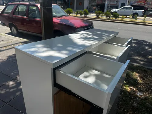 Bahiut Vajillero 3 Puertas, 3 Cajones 1.20 Mt Blanco Paraiso