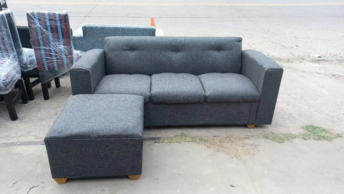 Sillon De Living Recto De 3 Cuerpos Con Camastro