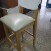 Taburete Banqueta Alta Con Respaldo Madera Cod. 139 Mediterr