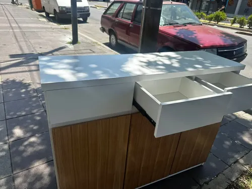 Bahiut Vajillero 3 Puertas, 3 Cajones 1.20 Mt Blanco Paraiso