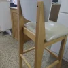 Taburete Banqueta Alta Con Respaldo Madera Cod. 139 Mediterr
