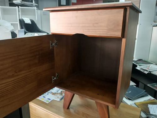 Mesa De Luz 1 Cajon, 1 Puerta. Tipo Escandinava- Cod. 126