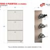 D_852864-MLA83546361287_042025-O.jpg Zapatero Botinero Organizador 3 Puertas. 128 X 62-cod. 56508