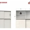 D_854553-MLA51952325429_102022-O.webp Placard 1,40 Mts. 2 Puertas Corredizas Con Baulera. Dakar