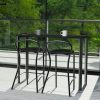 Banqueta Milano Tapizada Cuerina Taburete Alto Cocina Barra Desayunador Living Estructura Caño Redondo Resistente 120 Kg Moderna Negro Asiento Negro Bml017 Dielfe Laqueado