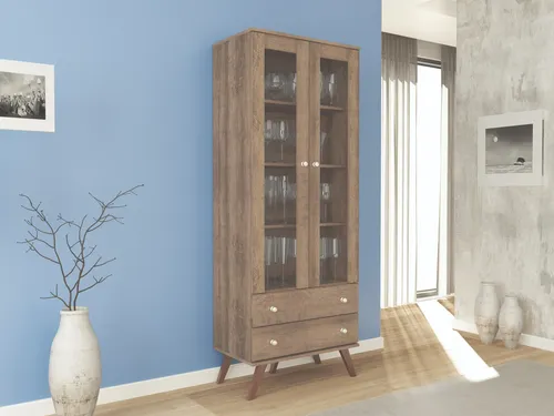 Mueble Organizador Cristalero 2 Ptas, 2 Caj 182 X 70 Esm 217