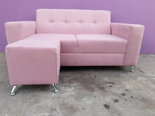 Sillón Living Recto 2 Cuerpos + Cubo- Aixa- Chenille