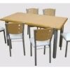Combo Juego Comedor Mesa Comb + 6 Sillas Caño Resp. Mod. 7