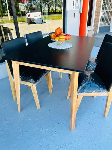 Mesa Rect. 1.30 X 0.80 + 6 Sillas Giner Paraiso- Melamina