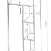 D_857932-MLA82448916356_022025-O.jpg Mueble Organizador Armario Zen Alto Para Baño 1 Pta Estantes Color Roble Kendal Natural