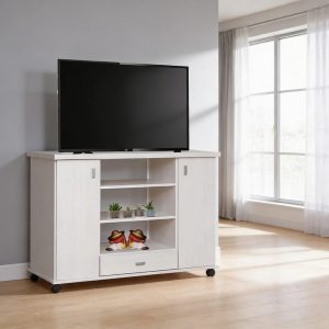 D_860366-MLA109311615052_042026-F.jpg Rack Mesa Tv- Led 1 Cajón 2 Puertas. Melamina Cod. 3003