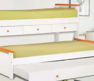 Bicama Puente Con Cajonera Sobre Cama- Mdf Laqueado-