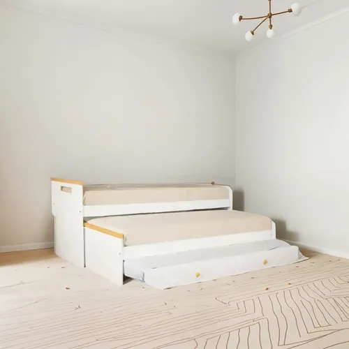 Cama Nido Bicama Lamby Con Carro-. Mdf Laqueado Cod. 312