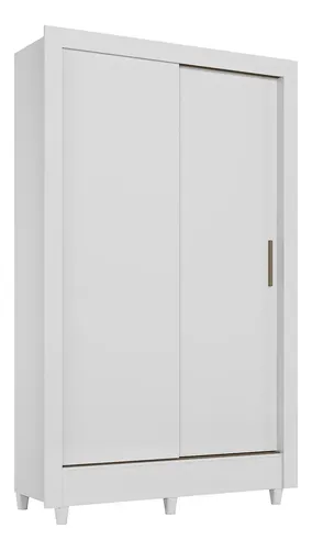 D_863805-MLA81804009800_012025-O.webp Armario Individual Corredizo Belga De 2 Puertas Con Pies Blancos Blanco