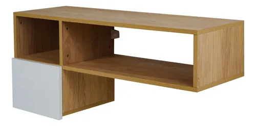 Mesa Flotante Comodin Tv Led Mueble Aéreo 1 Cajon Y Estantes
