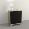 Mesa De Luz 1 Puerta, 1 Cajon. Sistema Push. Cod. 6426