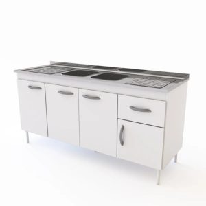 Bajo Mesada 4 Puertas, 1 Cajon 1.60 X 0.82 X 0.48 - Dl 606