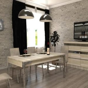 Mesa Cocina Comedor Extensible 140 A 185 X 0.90. B. Cromado