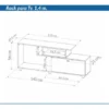 Rack Mesa Para Tv Led 140 X 56 X 30- Ltv 140- Piro