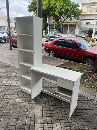 Escritorio Mesa Para Pc 100 X 45 Con Columna- 5 Estantes