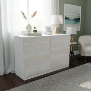 Comoda Chiffonier Cajonera 6 Cajones Mdf- 140 X 85 X 44