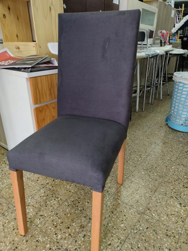 D_868578-MLA54939723877_042023-O.jpg Juego De 6 Sillas Tapizadas Modelo Rectas. Patas De Madera.