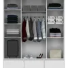Ropero Placard Organizador- 2 Ptas Corred. 3 Caj. Pc-180