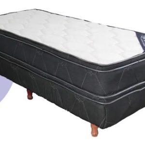 Conjunto Sommier- Base + Colchon Roma 80- 28- Tela Jackard