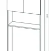 Mueble Para Baño Organizador Sobre Inodoro Mdp Melamina 3 Estantes 2 Puertas Color Blanco Mbc180 Dielfe