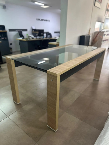 Mesa Cocina 180 X 90. Awen- Patas Melamina Tapa De Vidrio